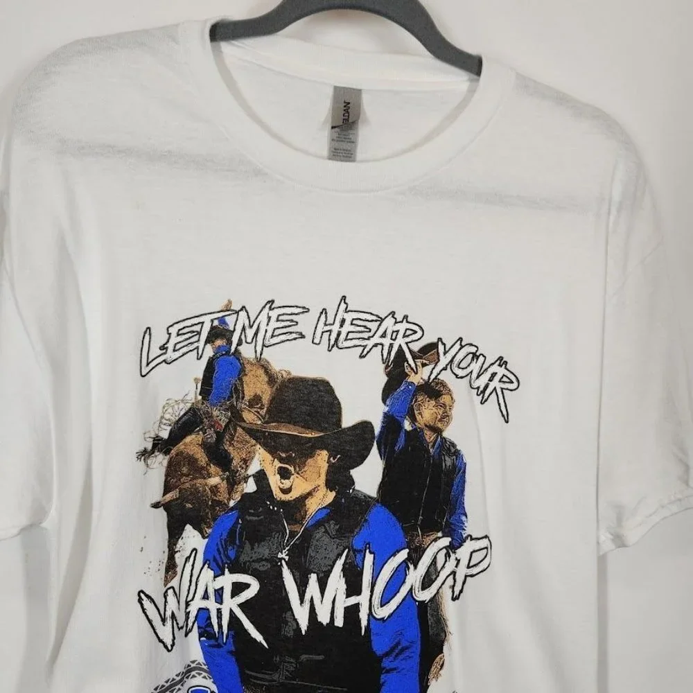 Dakota Louis War Hoop Tee in White - Size‎ XL